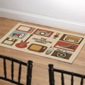 Retro Vignettes Personalized Throw Rug